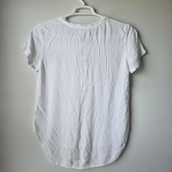 Bella Dahl White V-Neck Women's Top S - Picture 2 of 5